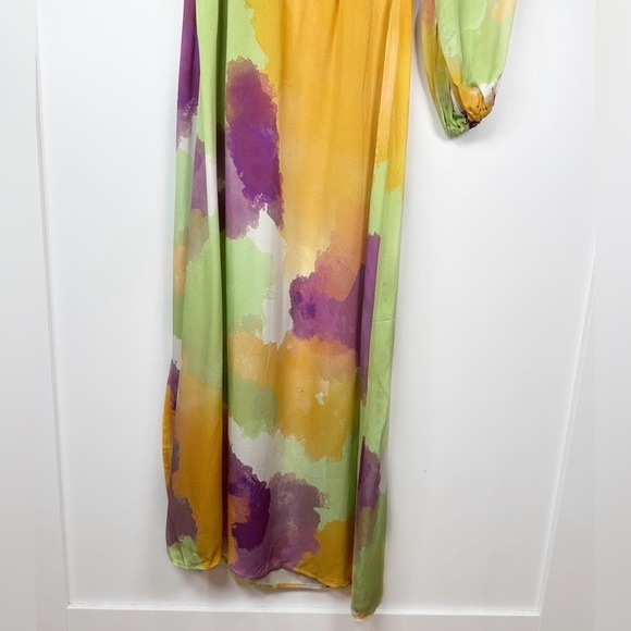 NEW The Wolf Gang Pacifica One Shoulder Maxi Dress in Arte Print Size S - Picture 13 of 17